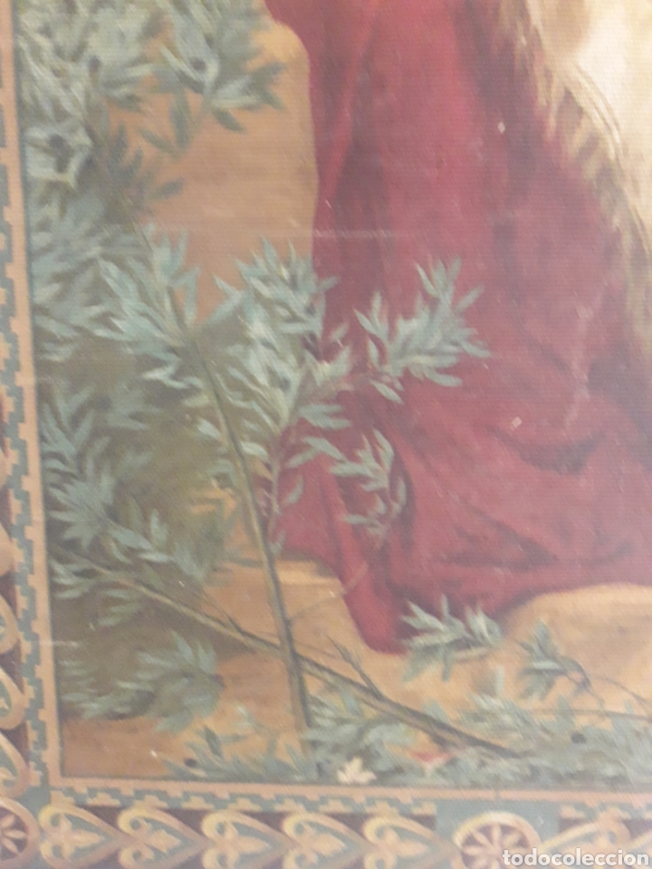 Arte: Antiguo tapiz sigloXIX - Foto 4