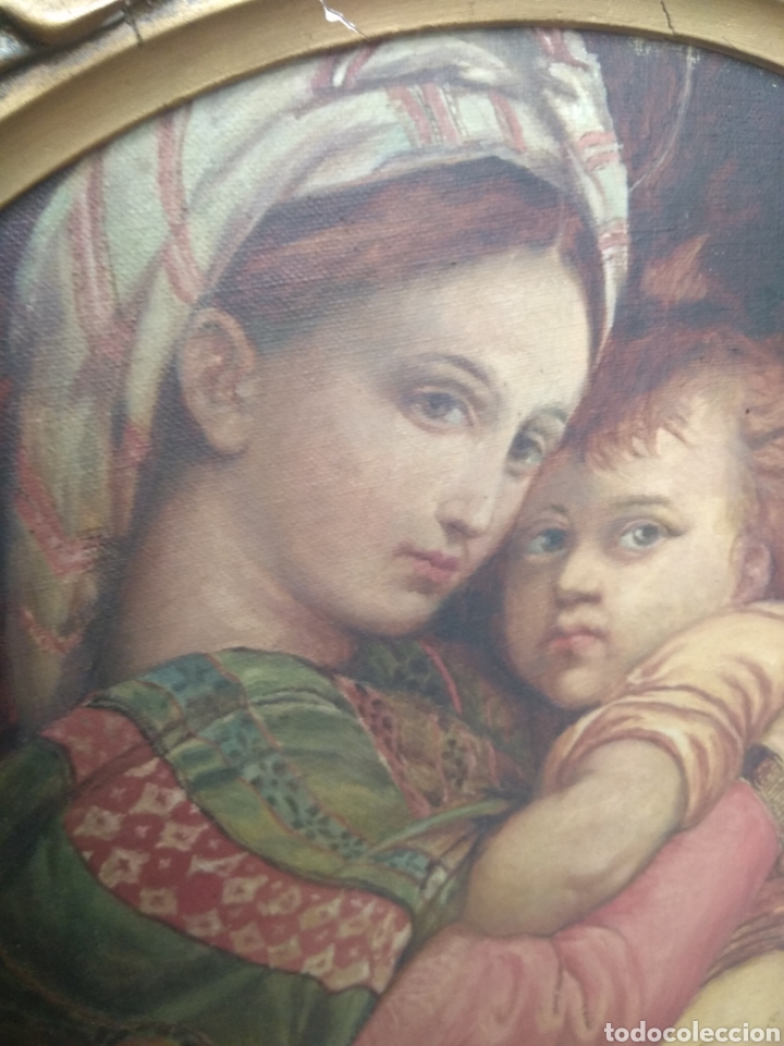 Arte: &Oacute;leo Sobre Lienzo Virgen de la Silla - Foto 7