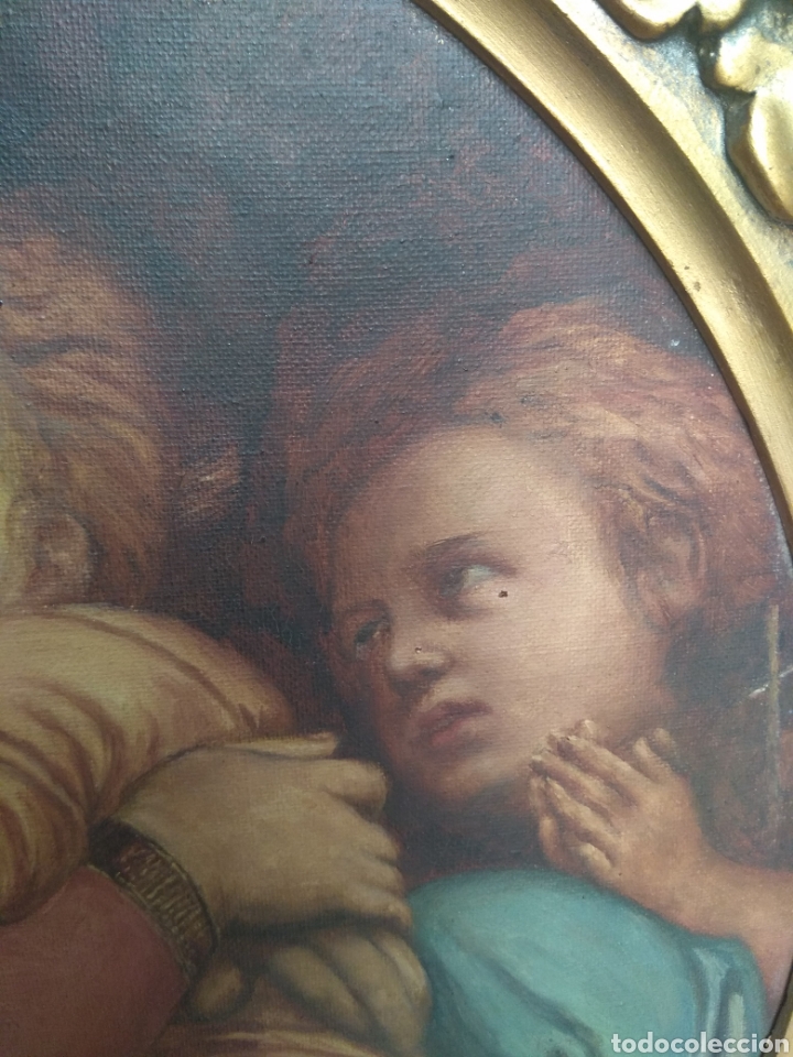 Arte: &Oacute;leo Sobre Lienzo Virgen de la Silla - Foto 8