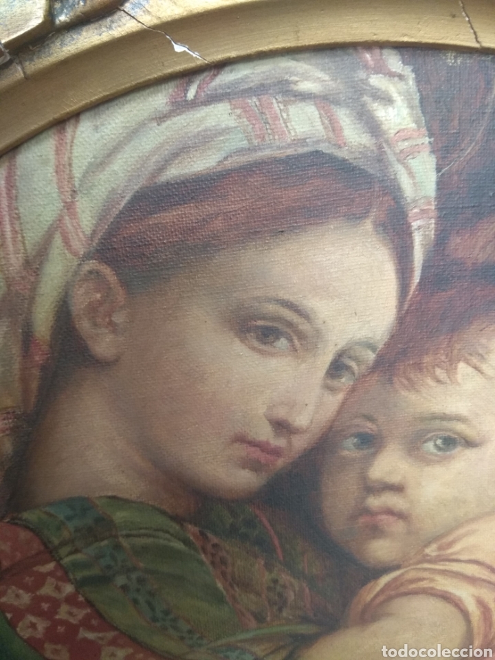 Arte: &Oacute;leo Sobre Lienzo Virgen de la Silla - Foto 10