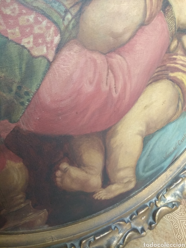 Arte: &Oacute;leo Sobre Lienzo Virgen de la Silla - Foto 12