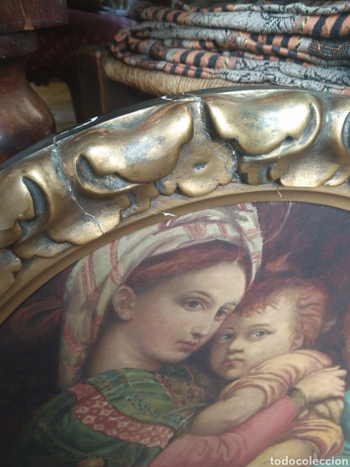 Arte: &Oacute;leo Sobre Lienzo Virgen de la Silla - Foto 13