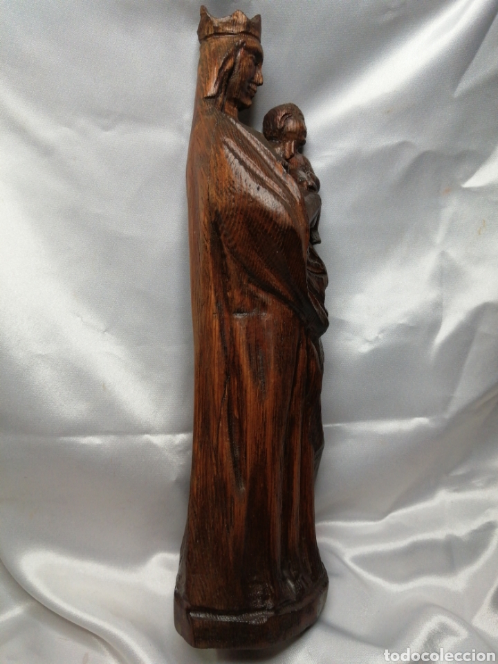 Arte: Virgen con ni&ntilde;o. Talla de madera - Foto 4