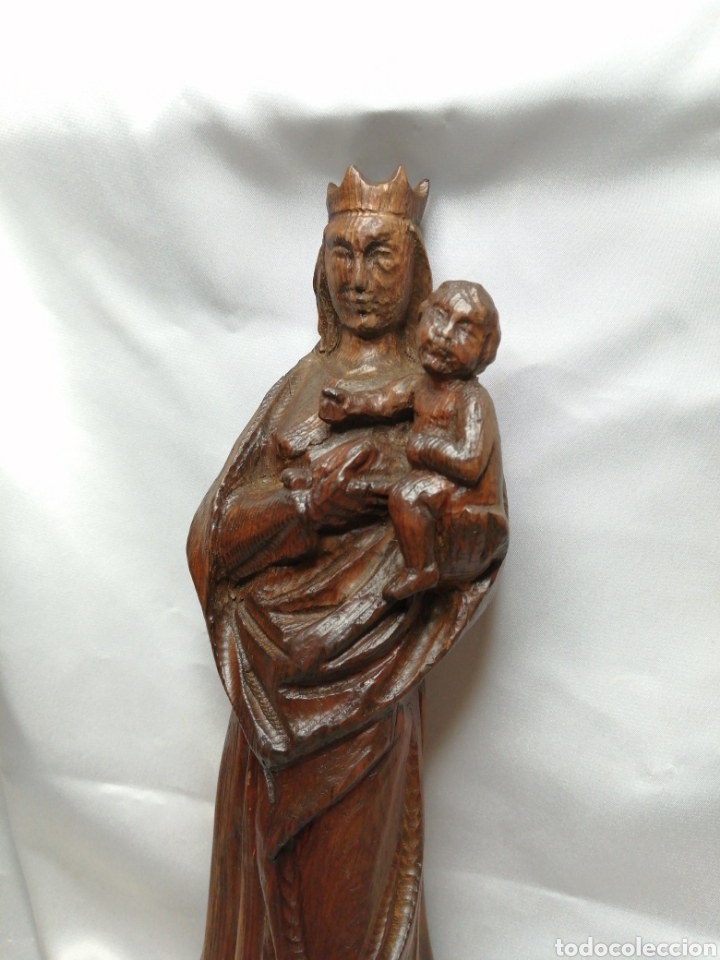 Arte: Virgen con ni&ntilde;o. Talla de madera - Foto 6