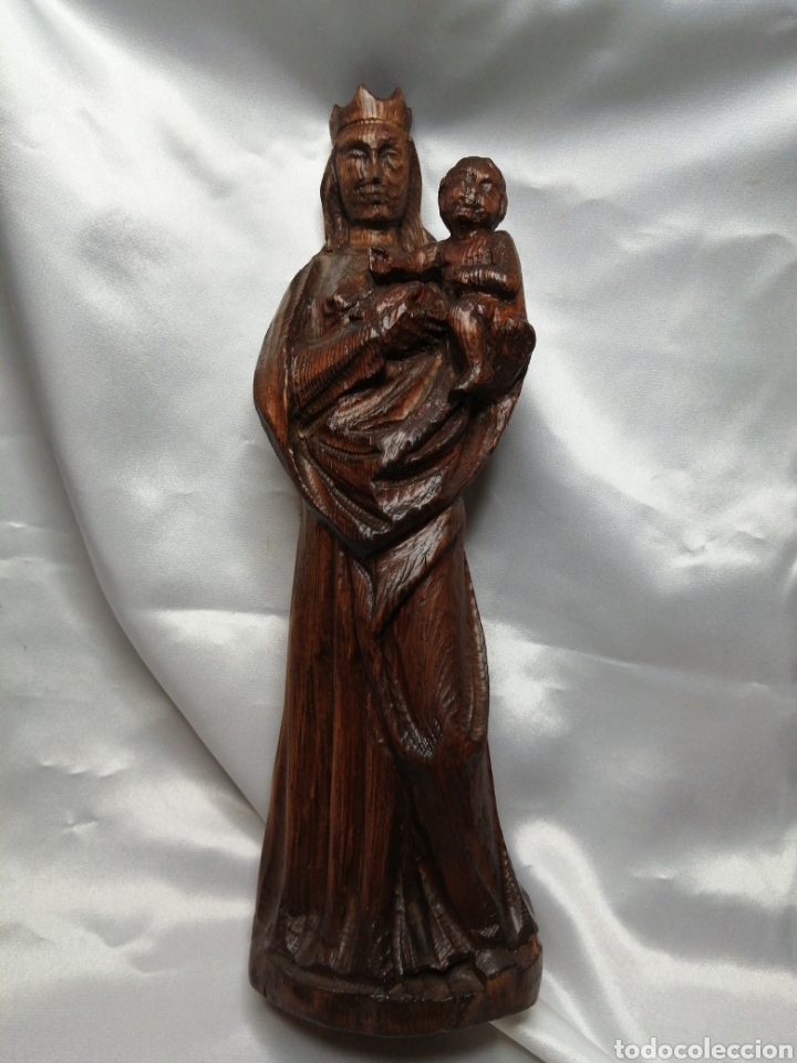 Arte: Virgen con ni&ntilde;o. Talla de madera - Foto 1