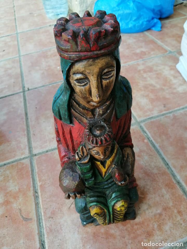 Arte: Talla de virgen policromada. 40 cms - Foto 1