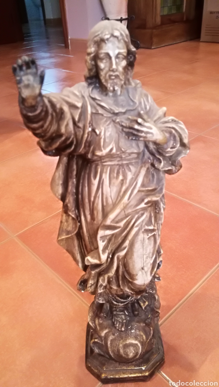 Arte: FIGURA EN ESTUCO MANOS DE PLOMOS - Foto 1
