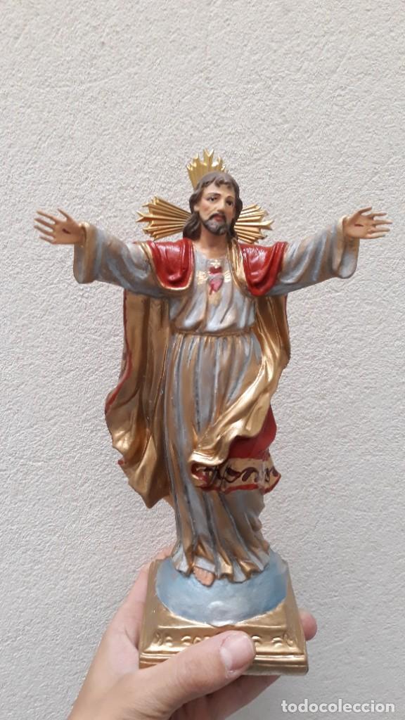 Arte: Sagrado Coraz&oacute;n de Jes&uacute;s (23cm) - Foto 2