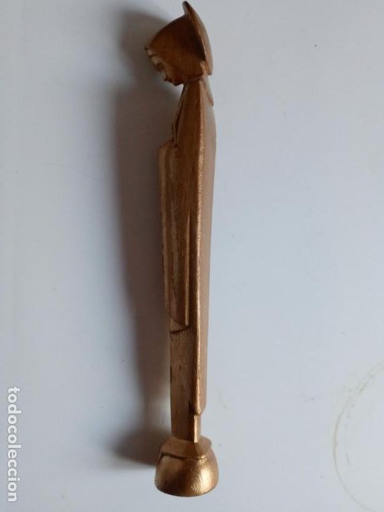 Arte: Virgen tallada en madera color oro - Foto 2