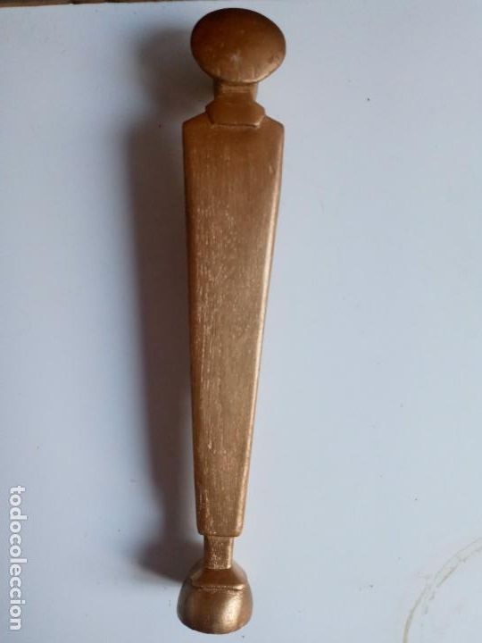 Arte: Virgen tallada en madera color oro - Foto 3