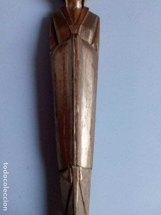 Arte: Virgen tallada en madera color oro - Foto 6
