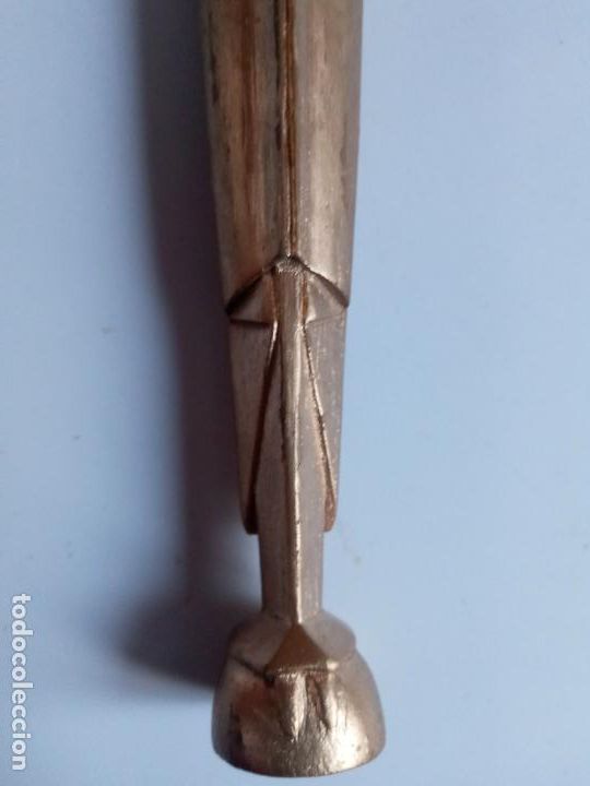Arte: Virgen tallada en madera color oro - Foto 7