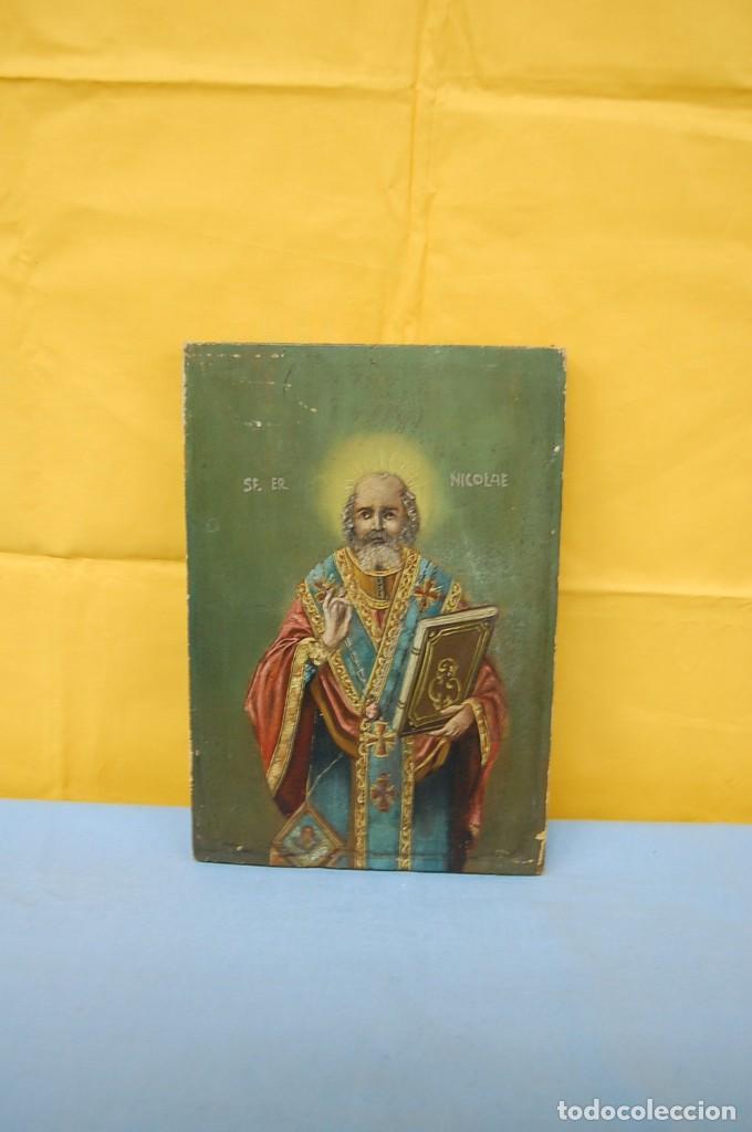 Arte: ICONO GRIEGO DE SAN NICOLAS DE 1920 - Foto 4