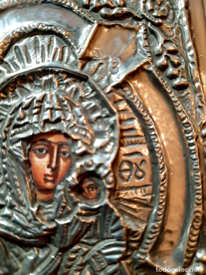 Arte: Antiguo icono en plata - Foto 2