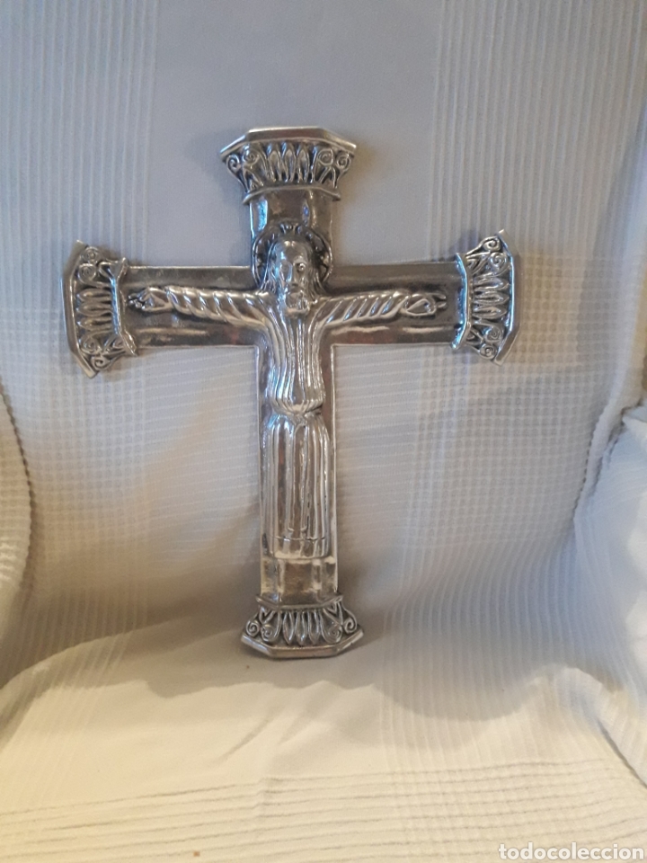 Arte: Crucifijo mexicano en pewter - Foto 1