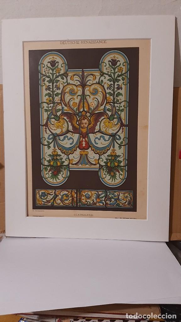 Arte: RENACIMIENTO ALEMAN ORNAMENTO - CROMO LITOGRAFIA DE H- DOLMETSCH IMPRESOR J. HOFFMANN 1896 STUTTGART