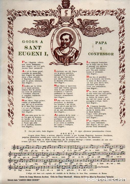 Arte: GOIGS DE SANT EUGENI (1950) - Foto 1