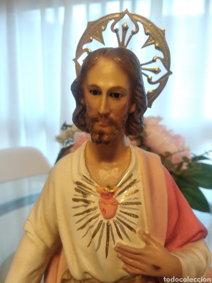 Arte: Sagrado Coraz&oacute;n de Jes&uacute;s (35cm) - Foto 2