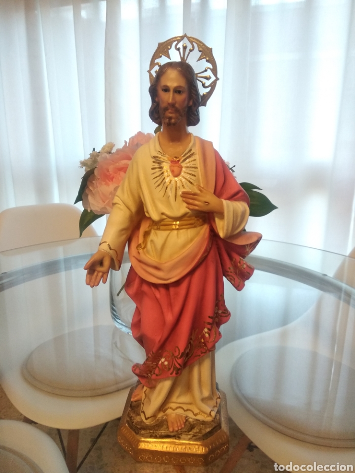 Arte: Sagrado Coraz&oacute;n de Jes&uacute;s (35cm) - Foto 3