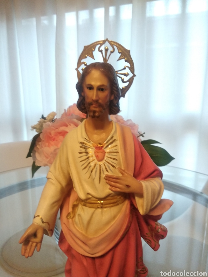 Arte: Sagrado Coraz&oacute;n de Jes&uacute;s (35cm) - Foto 4