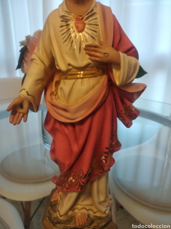 Arte: Sagrado Coraz&oacute;n de Jes&uacute;s (35cm) - Foto 5