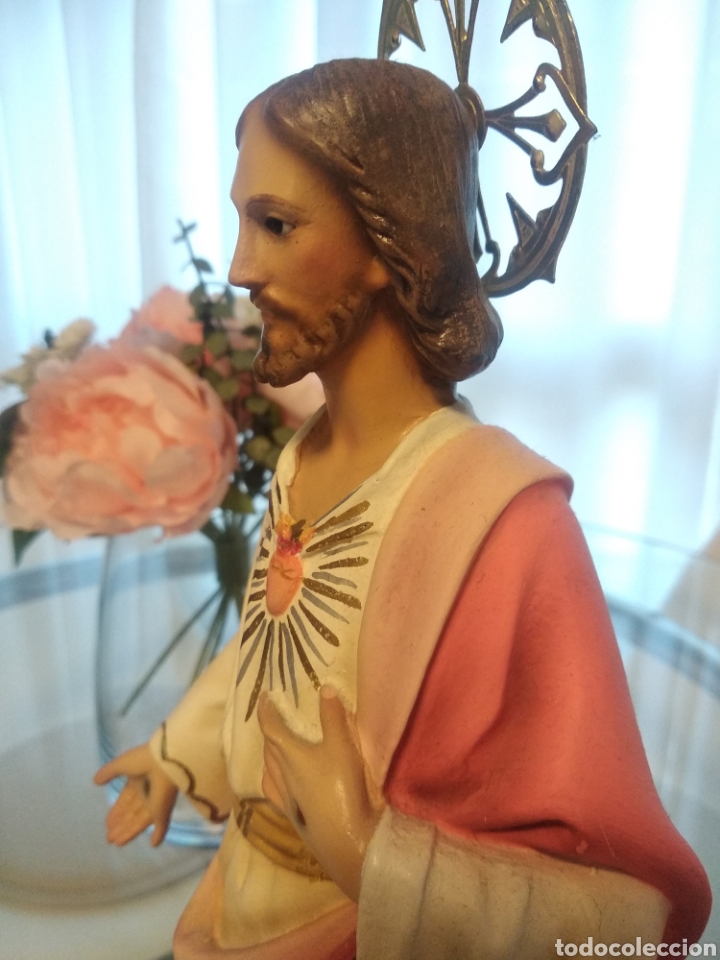Arte: Sagrado Coraz&oacute;n de Jes&uacute;s (35cm) - Foto 11