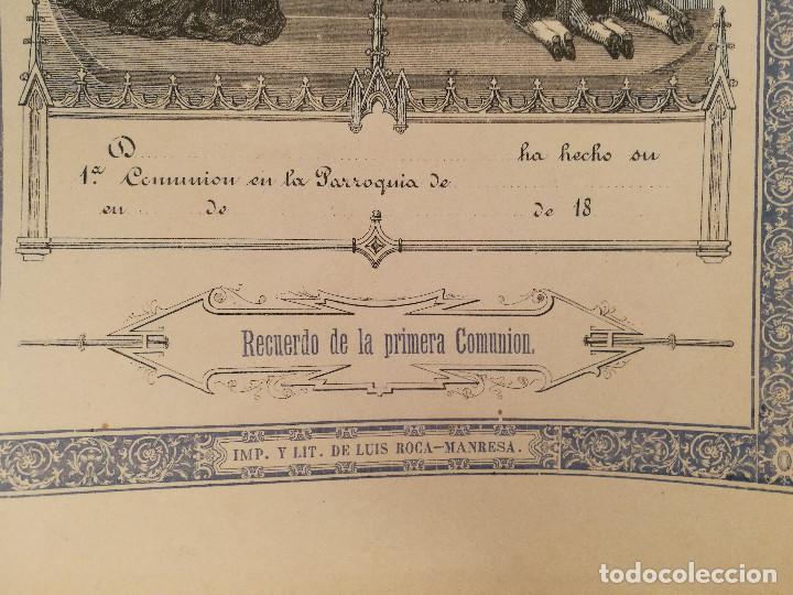 Arte: RECUERDO DE LA 1&ordf; COMUNI&Oacute;N. S.XIX. - Foto 2