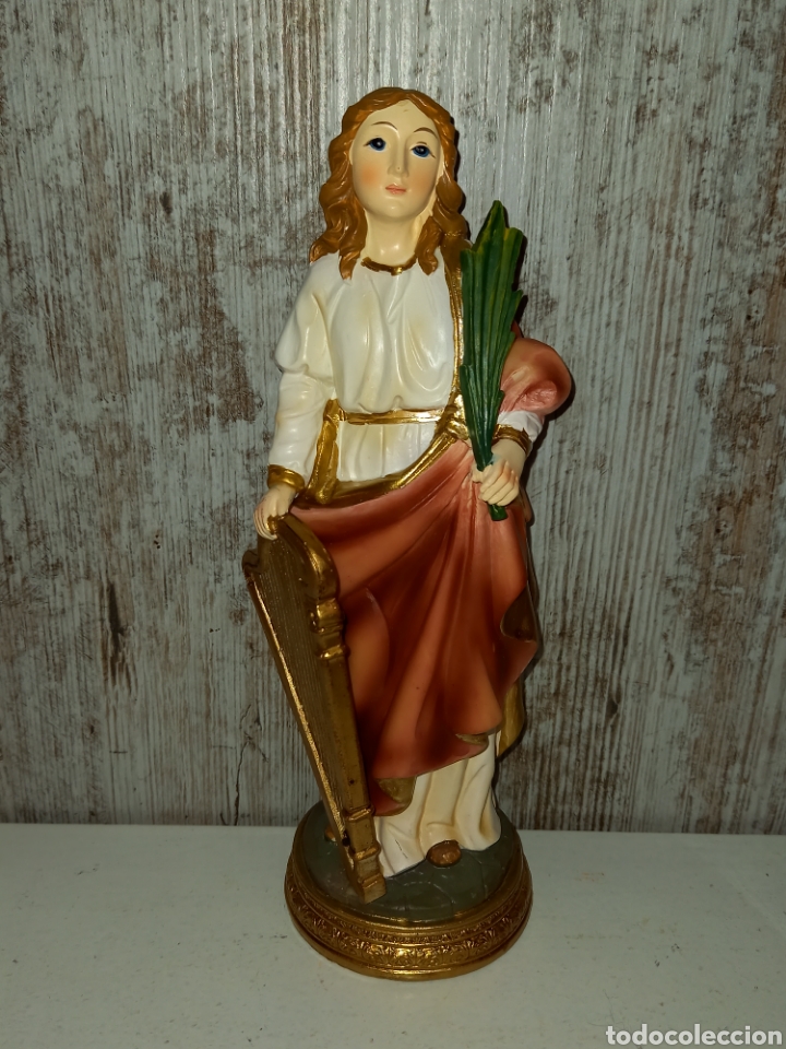Arte: SANTA CECILIA DE 20 CM NUEVA - Foto 1