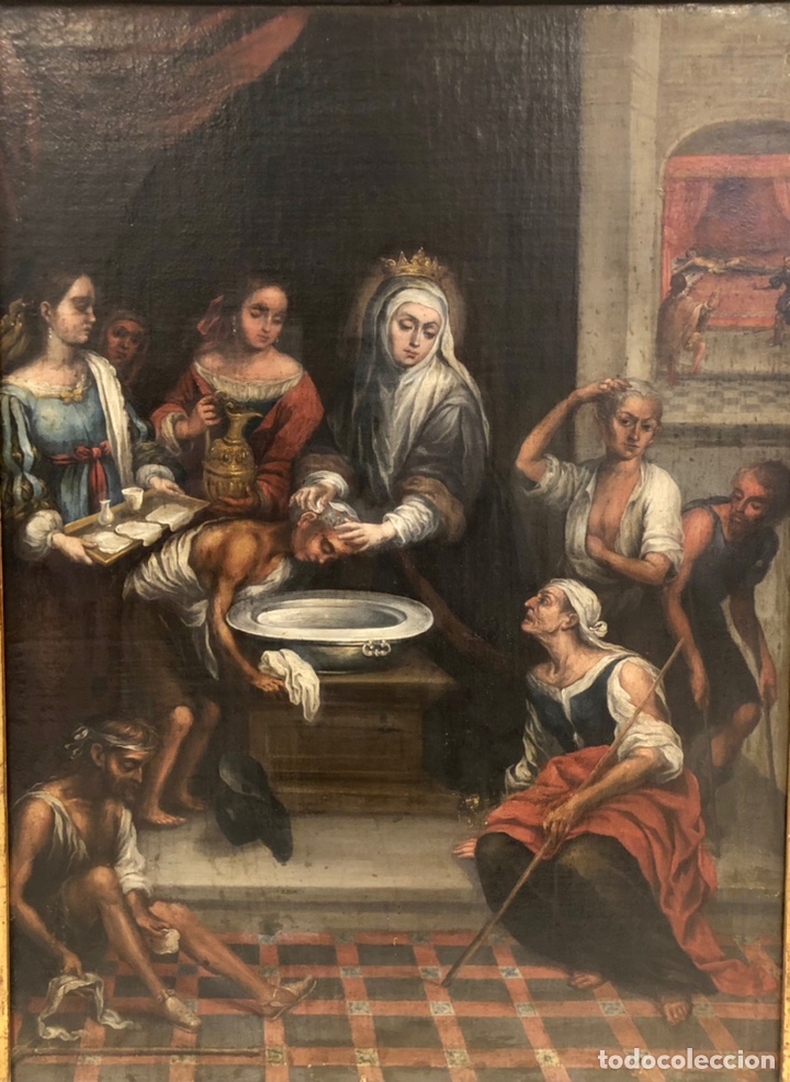 Arte: Santa Isabel de Hungr&iacute;a, S.XVII / XVIII , versi&oacute;n de la obra de Murillo.
