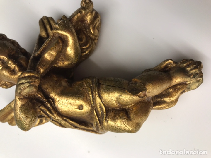 Arte: Querubin angelito en madera policromada - Foto 3