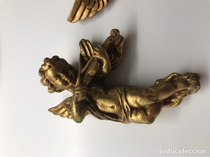 Arte: Querubin angelito en madera policromada - Foto 5