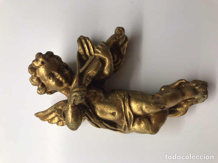 Arte: Querubin angelito en madera policromada - Foto 6