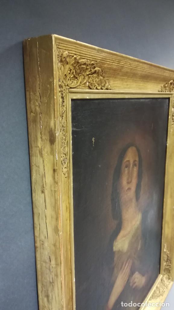 Arte: OLEO VIRGEN EN EXTASIS SIGLO XIX - Foto 3