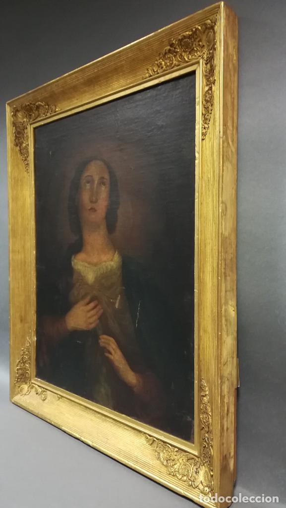 Arte: OLEO VIRGEN EN EXTASIS SIGLO XIX - Foto 4