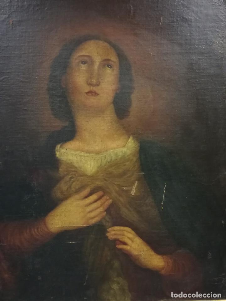 Arte: OLEO VIRGEN EN EXTASIS SIGLO XIX - Foto 5