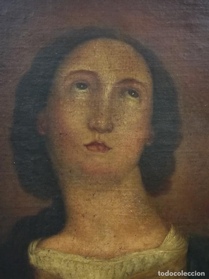 Arte: OLEO VIRGEN EN EXTASIS SIGLO XIX - Foto 6