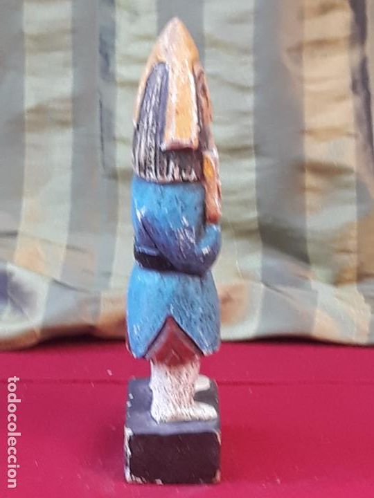 Arte: TALLA EN MADERA DE MUSICO MEDIEVAL. - Foto 3