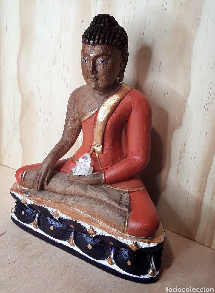 Arte: Precioso buda madera - Foto 3