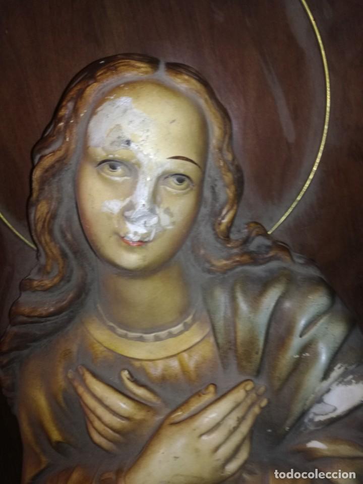 Arte: S47 Virgen en retablo madera - Foto 2