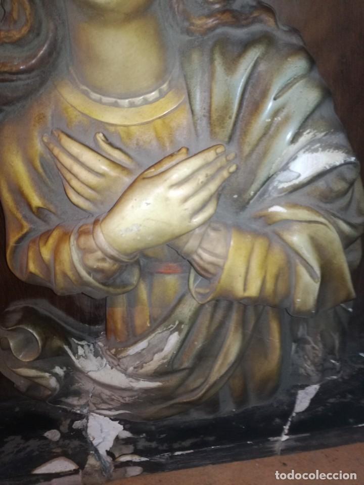 Arte: S47 Virgen en retablo madera - Foto 3