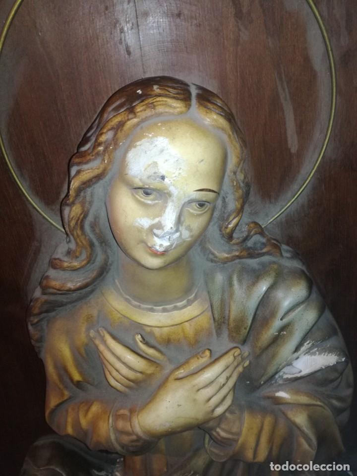 Arte: S47 Virgen en retablo madera - Foto 5
