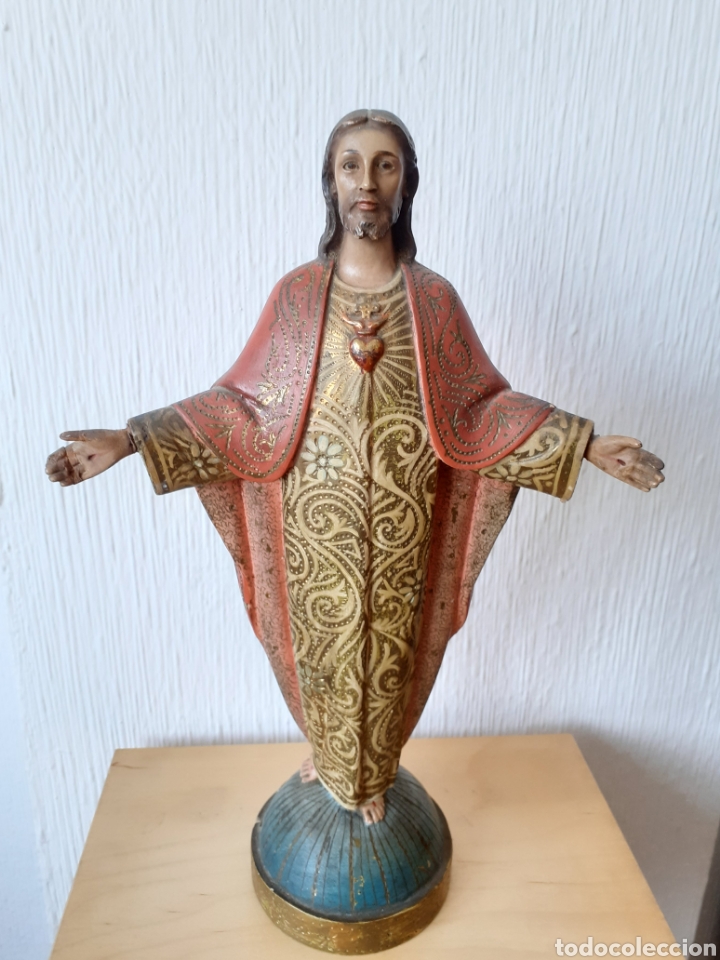 Arte: Sagrado Coraz&oacute;n olot 34 cm - Foto 1