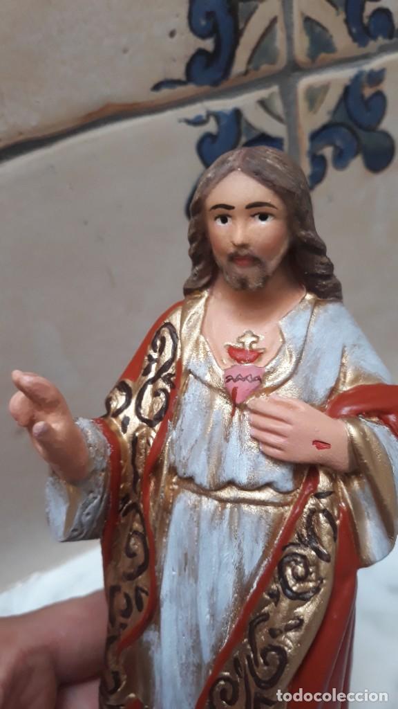 Arte: Sagrado Coraz&oacute;n de Jes&uacute;s (20cm) - Foto 4