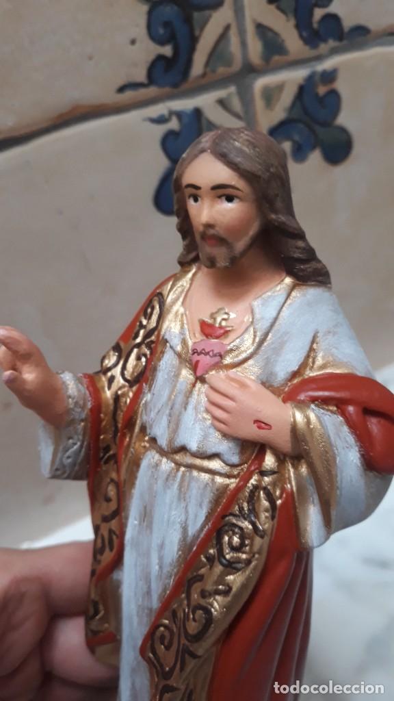 Arte: Sagrado Coraz&oacute;n de Jes&uacute;s (20cm) - Foto 5