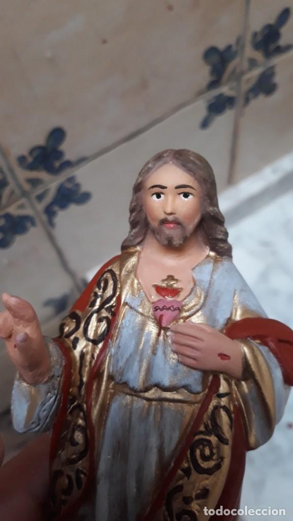 Arte: Sagrado Coraz&oacute;n de Jes&uacute;s (20cm) - Foto 6