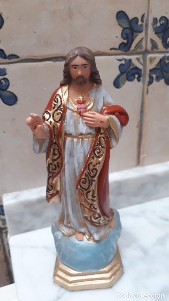 Arte: Sagrado Coraz&oacute;n de Jes&uacute;s (20cm) - Foto 7