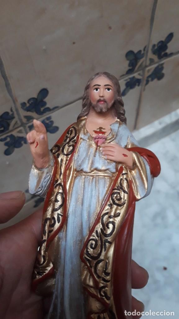 Arte: Sagrado Coraz&oacute;n de Jes&uacute;s (20cm) - Foto 8