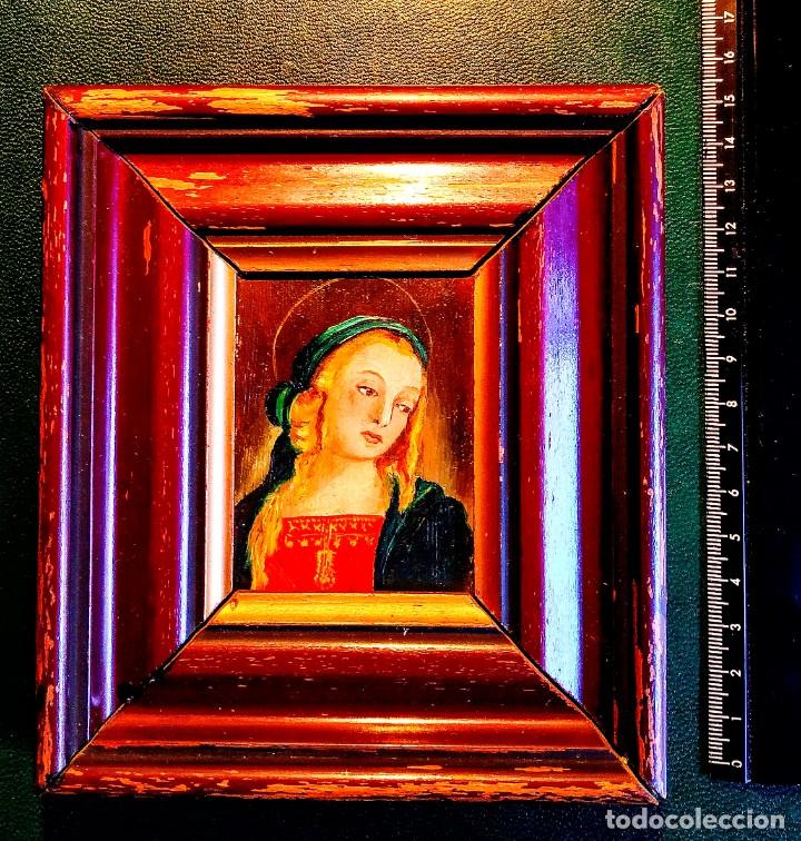 Arte: MADONNA. &Oacute;LEO SOBRE TABLA. - Foto 1