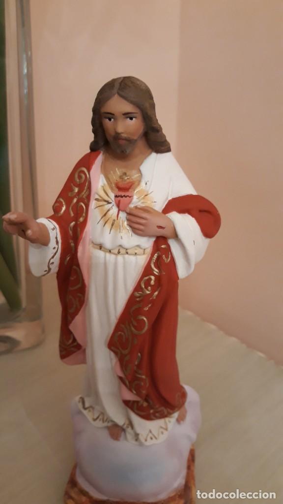 Arte: Sagrado Coraz&oacute;n de Jes&uacute;s (20cm) - Foto 3