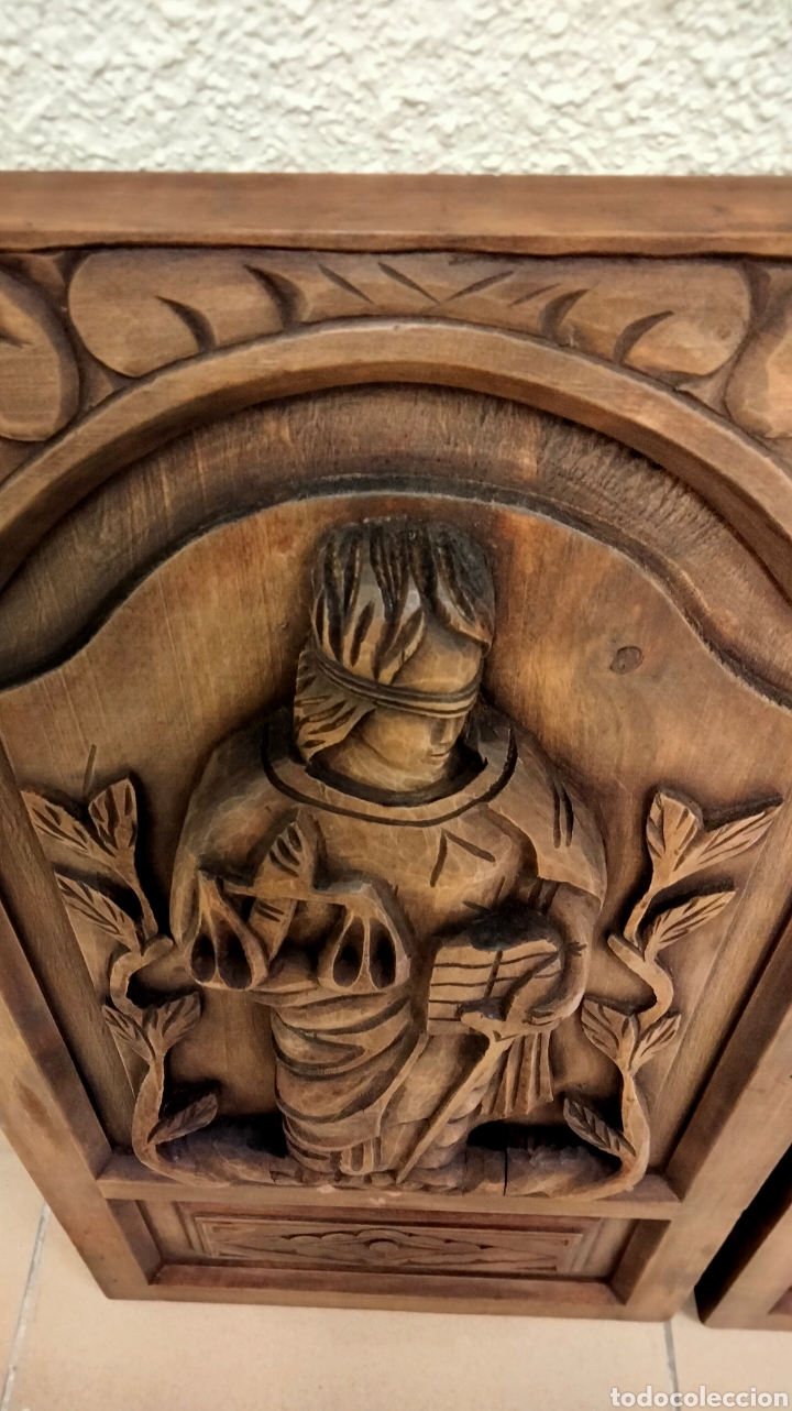 Arte: ANTIGUAS PUERTAS TALLADAS EN MADERA - Foto 4